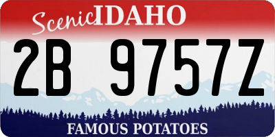 ID license plate 2B9757Z
