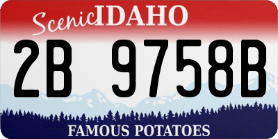 ID license plate 2B9758B
