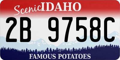 ID license plate 2B9758C