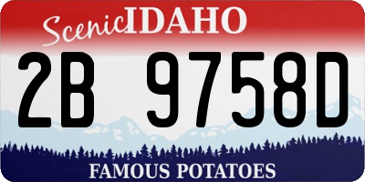 ID license plate 2B9758D