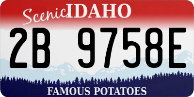 ID license plate 2B9758E