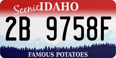 ID license plate 2B9758F