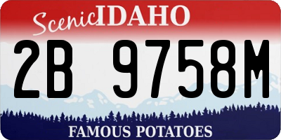 ID license plate 2B9758M