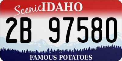 ID license plate 2B9758O