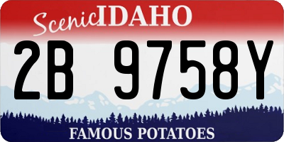 ID license plate 2B9758Y