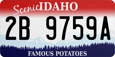 ID license plate 2B9759A