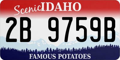 ID license plate 2B9759B