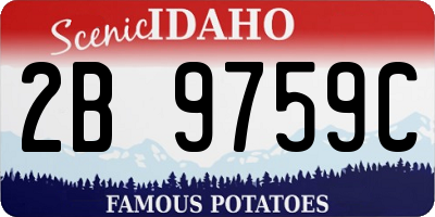 ID license plate 2B9759C