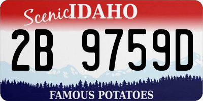ID license plate 2B9759D