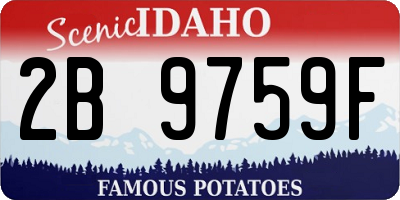 ID license plate 2B9759F