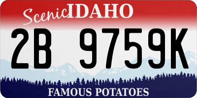 ID license plate 2B9759K