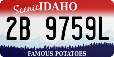 ID license plate 2B9759L