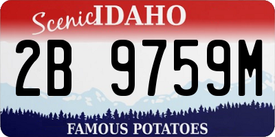 ID license plate 2B9759M