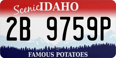 ID license plate 2B9759P