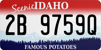 ID license plate 2B9759Q
