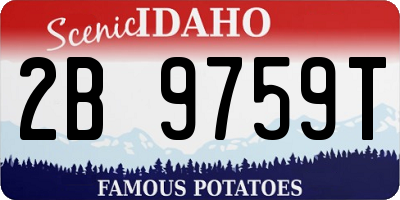ID license plate 2B9759T