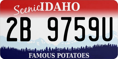 ID license plate 2B9759U