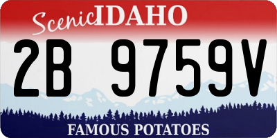 ID license plate 2B9759V