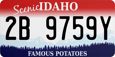 ID license plate 2B9759Y