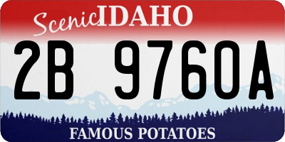 ID license plate 2B9760A