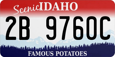 ID license plate 2B9760C