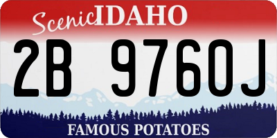 ID license plate 2B9760J
