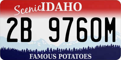 ID license plate 2B9760M
