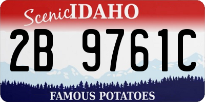 ID license plate 2B9761C