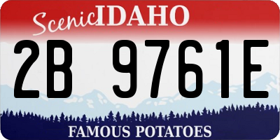 ID license plate 2B9761E
