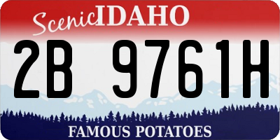 ID license plate 2B9761H