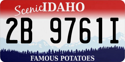 ID license plate 2B9761I