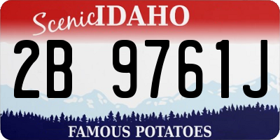 ID license plate 2B9761J