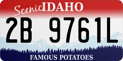 ID license plate 2B9761L