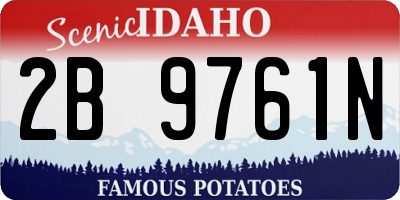 ID license plate 2B9761N