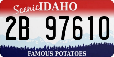 ID license plate 2B9761O