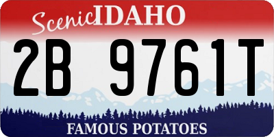 ID license plate 2B9761T