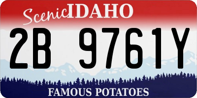 ID license plate 2B9761Y