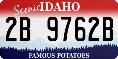 ID license plate 2B9762B