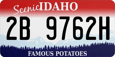 ID license plate 2B9762H