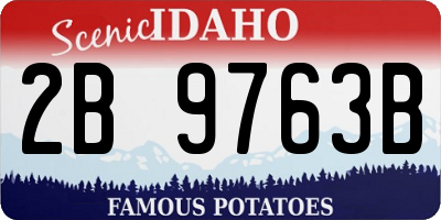 ID license plate 2B9763B