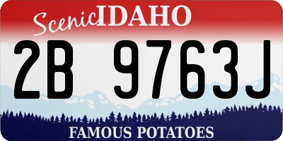 ID license plate 2B9763J