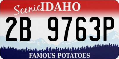 ID license plate 2B9763P