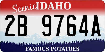 ID license plate 2B9764A