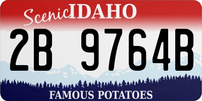 ID license plate 2B9764B