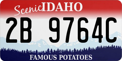 ID license plate 2B9764C