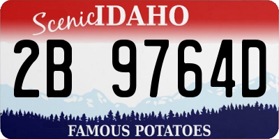 ID license plate 2B9764D