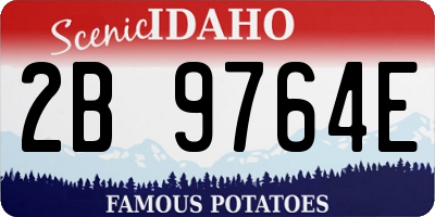 ID license plate 2B9764E