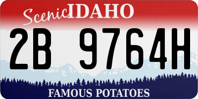 ID license plate 2B9764H