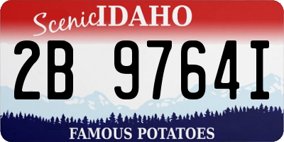 ID license plate 2B9764I