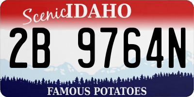 ID license plate 2B9764N